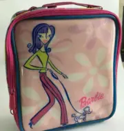Barbie Flower Power Poodle Walking Vinyl Tote Case Colorful Vintage Collectible