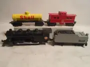 4 PIECE Shell Gas Fletcher Barnhardt White Diecast HO Train SET IN SEALED PACKAG