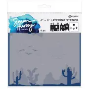 Simon Hurley create Sedona Scene Maker Stencil 6pc