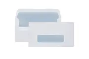 Cumberland 11B Envelopes Window Secretive Self Seal 80Gsm 90x145mm White Box 500