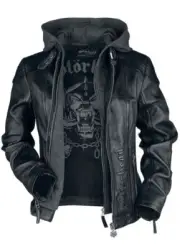 Women's Motorhead Leather Jacket Hard Rock Band