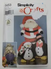 Simplicity Crafts 9953 Santa Penguin Scarecrow Sewing Pattern