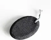 Pumice Stone for Feet - Black Natural Lava Stone Callus Remover, Foot Exfoliatio
