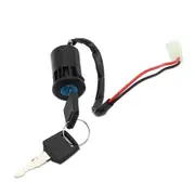 1 Set ATV Ignition Key Switch Universal 2 Wires Ignition Keys Start Switch Lock Key for ATV Go Kart Scooter Motorcycle Black