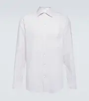 [Loro Piana] Loro Piana André striped linen shirt UK 16,5 beige