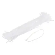 Cotton Hang Tag String Snap Lock Price Tag Fastener Tie white 7.8 inch 500pcs