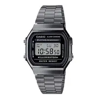 在飛比找ETMall東森購物網優惠-【CASIO 卡西歐】日系-時尚復古風銀色 煙燻灰電子錶(A