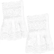 [ULDIGI] 1 Pair Elastic Wrist for Sleeves Lace Trim Lace Gloves Lace Wrist Gloves Women Fingerless Bridal Gloves Wrist for Women Fingerless Gloves Floral Lace