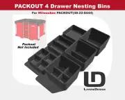 4-Drawer Nesting Bins | Milwaukee PACKOUT Tool Box 48-22-8444