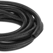 20ft 5/8 Inch Black Wire Loom Split Tubing Cord Protectors Flexible Conduit