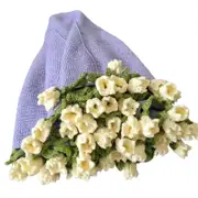 Bouquet blanket diy material pack,Crochet Bouquet of Flowers Romantic Knitted Flowers Throw Blankets for Home Decor yellow