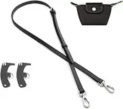 [Aymorder] Purse Mini Bag Replacement Crossbody Shoulder Strap With Punch-Free Buckle - PU Leather Adjustable Strap for Handbag, Clutch Bag Accessories Set for Women Mini Handbags (Black)