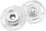 Set of 10 Transparent Invisible Buckles Essential Plastic Snap Buttons for Clothing and Crafts (24L=15.0MM)