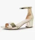 J. Adams Daisy Heeled Sandals For Women Ankle Strap Low Block Open Toe Dress 7