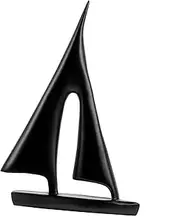 ULDIGI Resin Sailboat Ornament Retro Style Tabletop Decoration Home Office Decor Random Color