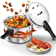 11Qt Aluminum Pressure Cooker W/Release Valve & Multiple Protective Devices,Pres