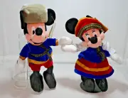 Disney Globe Trotting Russian Mickey and Minnie Mouse 8" Bean Bag Plushes