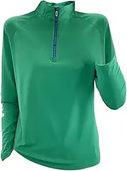 [Perfeclan] Quick Dry Rash for Women Soft Clothing for Jogging Summer Outdoor Sports Fitness Green