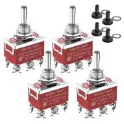 Momentary Toggle Switch 12V DC 3 Way 30 Amp DPDT 6 Pin On-Off-On Waterproof