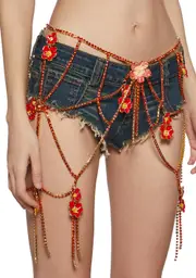 [Club Exx] Botanical Effect Chain Belt