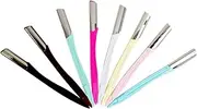 Healeved Mini Makeup Tool Kit 10pcs Portable Eyebrow Razor Stainless Steel Eyebrow Shaper Easy to Clean for Women Girls Random Color