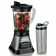 Hamilton Beach Wave Crusher Blender with 40 oz Glass Jar and Blend-in Travel Jar