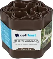(Brown, 150mm x 9m) - Plastic Garden Grass Lawn Edge Flexible Edging Border Fence Wall Driveway ROLL Path (Brown, 150mm x 9m)