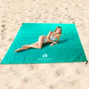 Red Suricata Sand Free Beach Mat Blanket Turquoise