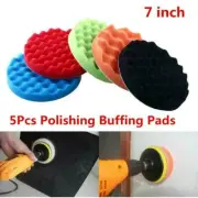 Sponge Foam Waffle Polishing Buffer Pad Kit for Auto Car PolisherNew 5Pcs 7inch (for: Daihatsu)