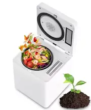 Electric Composter for Kitchen, 3L Compost Bin, Odorless/Auto-Cleaning/LED Di...