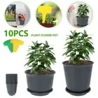 Round Plant Flower Seedlings Nursery Pots Saucer Tray Planter Home Décor AmXMb
