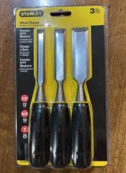 Stanley Tools 16-150 3-piece wood chisel set 1/2", 3/4", 1" NEW