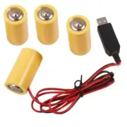 LR14 C USB Power Supply 4pcs 1.5V Batteries Eliminate Cable