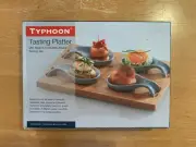 Typhoon Tasting Platter - 4 Mini Spoons & Bamboo Board Serving Set