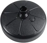 Umbrella Base Stand, 14.2 * 4.3 Inch Water or Sand Fillable Umbrella Pole Holder Black Round Plastic Outdoor Patio Umbrella Bases for Lawn Garden, 28mm to 40mm Pole