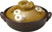 Banko-yaki, Yellow Seto Grass Flower, 9th size earthen pot giveaway From Japan