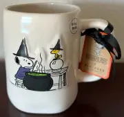 Rae Dunn Peanuts Halloween SNOOPY Mug with Woodstock and Cauldron NWT