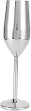 Champagne Flutes, 200Ml Stainless Steel Mirror Polishing Champagne Glass Electroplating Delicate Easy to Clean Smooth Goblet for Bar Party Banquet Picnic(Glossy)