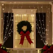 Soft Twinkle Curtain String Lights Pulsing LED White Home Wedding Party Lights