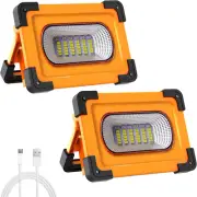 T-SUN 60W Solar LED Work Lights, Rechargeable Portable USB Flood Light 4 Modes S