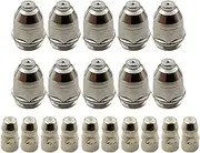 20Pcs P80 Plasma Cutting Torch 60A 80A 100A P80 CNC Plasma Torch Tip Electrode Nozzle Cutting Machine CUT-70 CUT-80 CUT-100 120 Welding Nozzle(1 3MM)