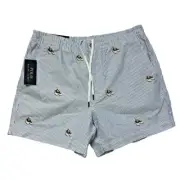 Polo Ralph Lauren XL Classic Fit 5" Prepster Allover Saddle Shoes Oxford Shorts