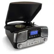 Trexonic Trx-16Blk_Rb Refurbished Retro Wireless Bluetooth Record And Cd Player