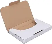White Superflat Mailing Box 140 x 80 x 16mm – Slim Corrugated Postal Box for Flat Items B161 (Pack of 100)