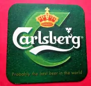 Carlsberg - Probably The Best Beer in the World - Beer Coaster / Beer Mat