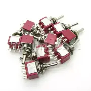 50×Mini Toggle Switch DPDT 3 Position ON-OFF-ON 4-PIN 250V 2A 125V 6A Wholesale