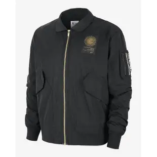 【NIKE 耐吉】休閒外套 夾克外套 籃球 AS N31 MNK BOMBR JKT 男款 黑金(FD8436010)