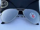 Ray-Ban RB3025 019/W3 Aviator Silver Frame Polarized Silver Mirror Sunglasses 58