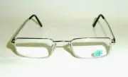 NWT Vintage 90's Rectangle Metal Half Frame Reading Glasses +1.75 (S.Silver)
