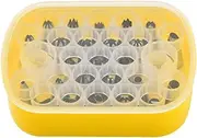 25-Piece Stainless Steel Cake Decorating Set Complete Piping Nozzles with Storage Box Baking Tools for Buttercream, Cookies Pastry Nozzles